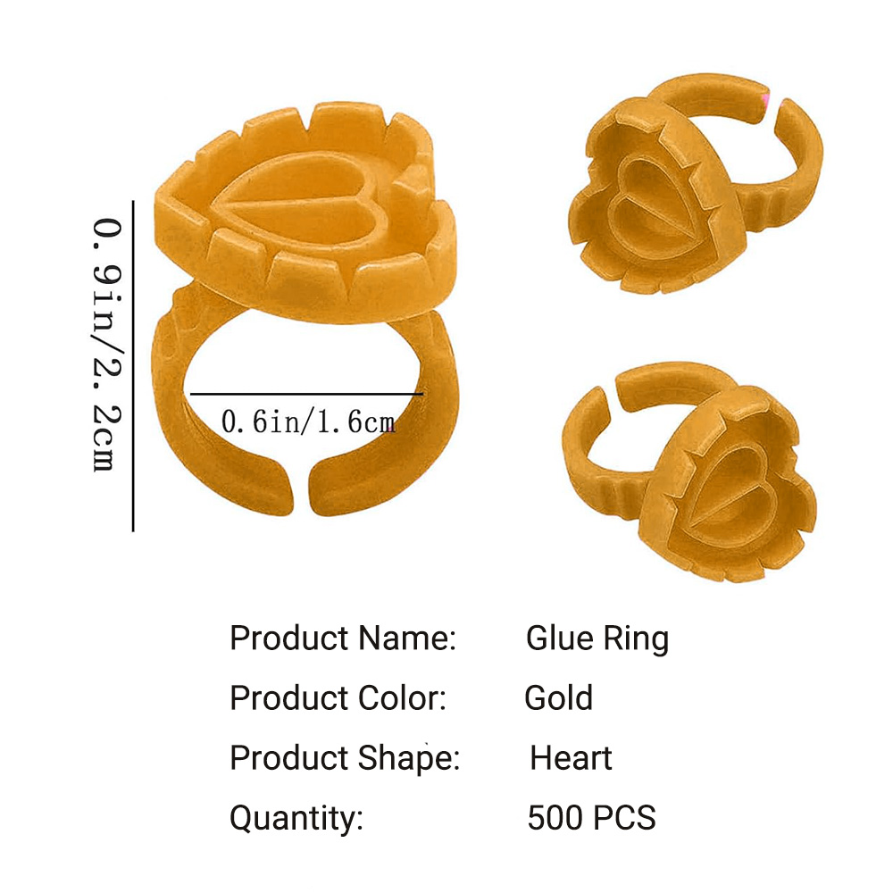 500PCS Glue Rings for Lash Ext - Eyelash Extension Look ulasan dan harga