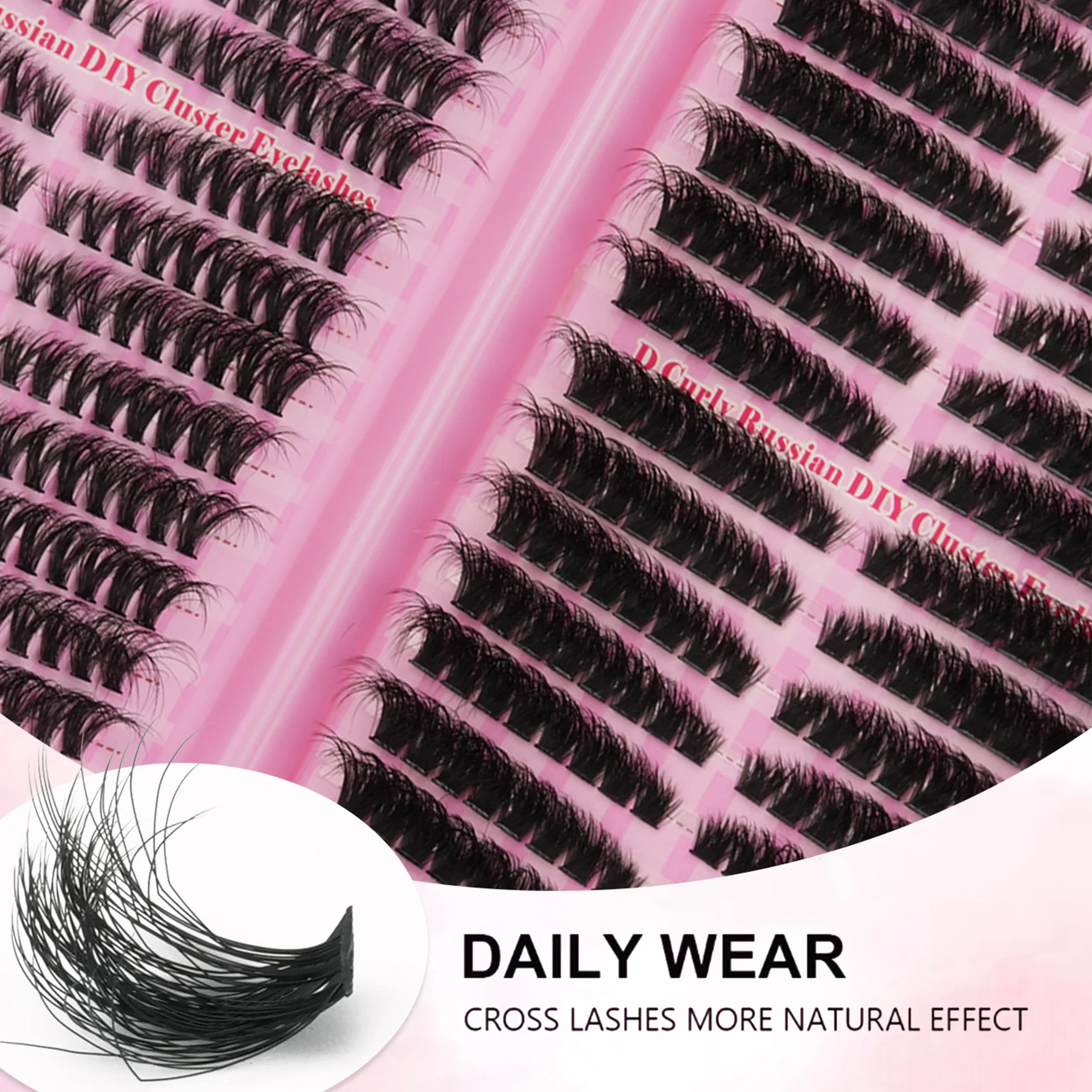 32 Rows D Curly Russian DIY Fa - Eyelash Extension Russian ulasan dan harga
