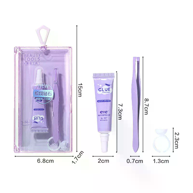 Eyelash Glue With Tweezers Set - Eyelash Extension Eye Irritation ulasan dan harga